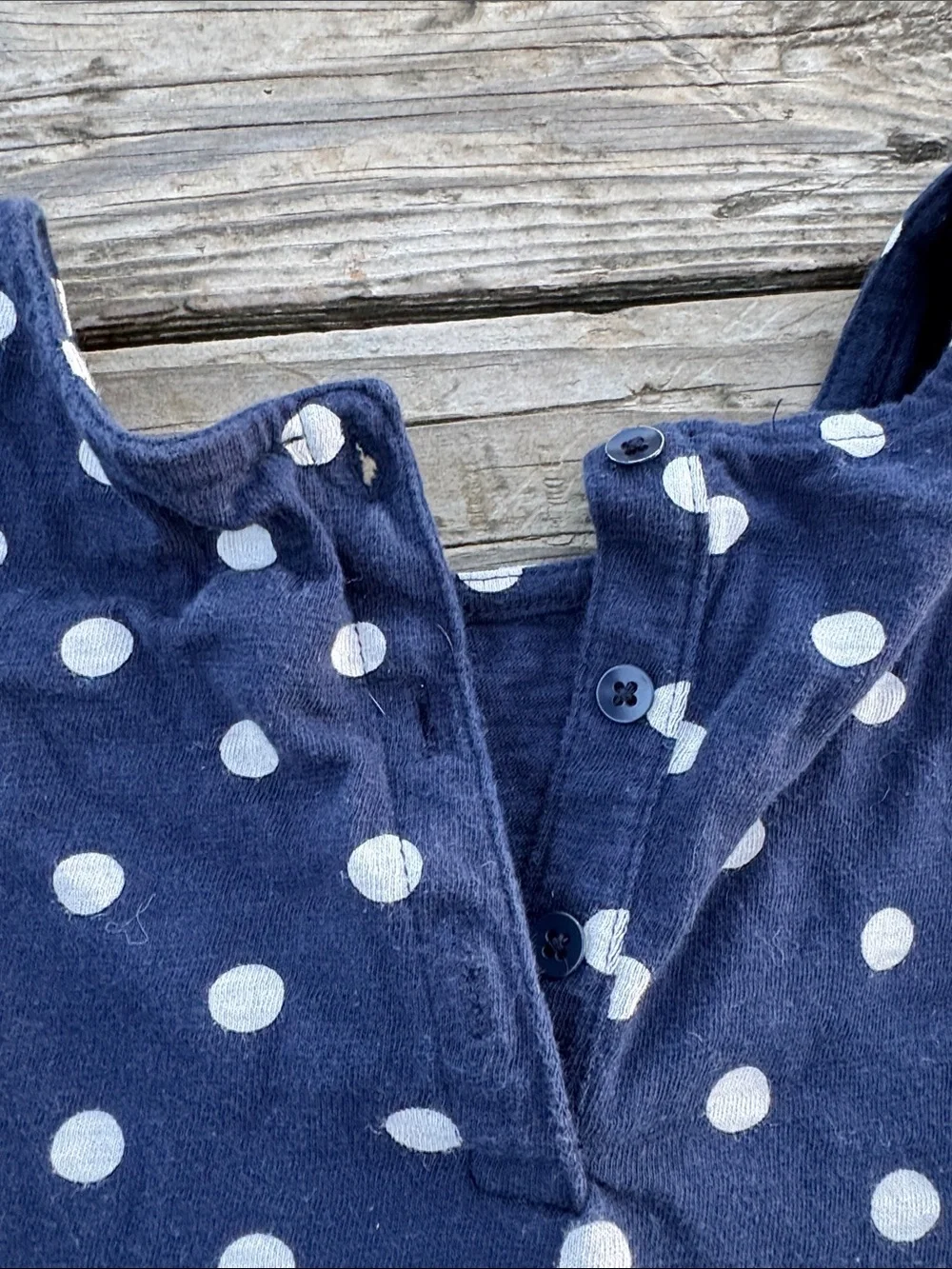 GAP Navy and White Polka Dot Flutter Sleeve Dress size XL